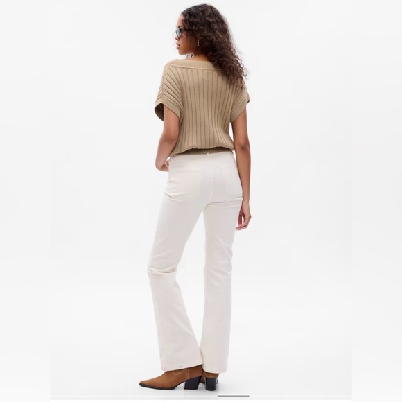 Gap Winter White Corduroy Flare Pants - Picture 4 of 6